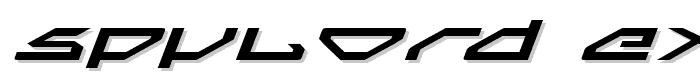 Spylord Expanded Italic font